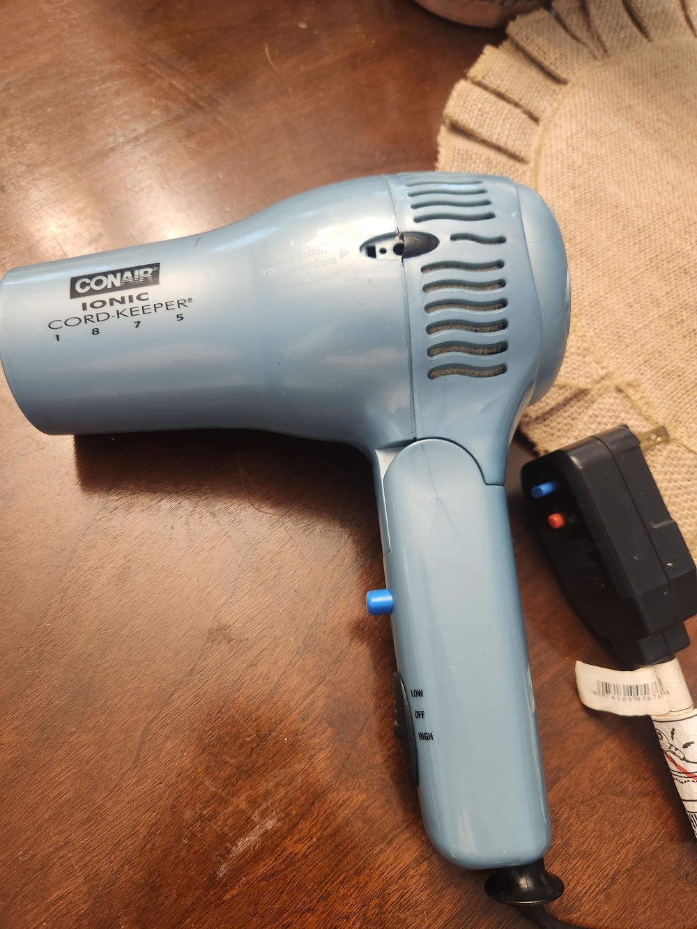 Ionic Cord-Keeper Light Blue Hair Dryer